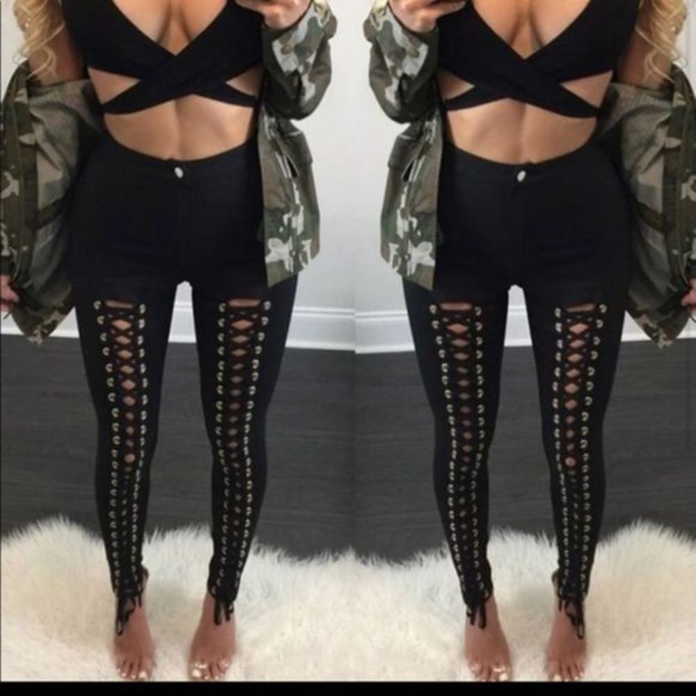 Women’s High Waist Pencil Leggings Stretchy - Picture 4 of 10